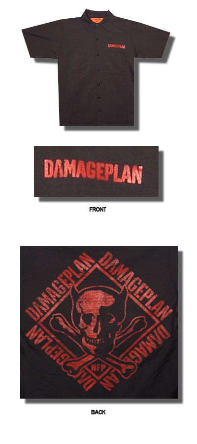 Damage Plan Red Logo Work Shirt 006