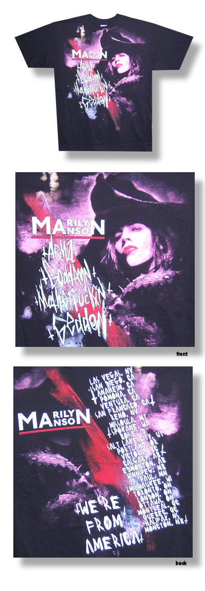 Marilyn Manson Geddon Stain Tour Tee 040